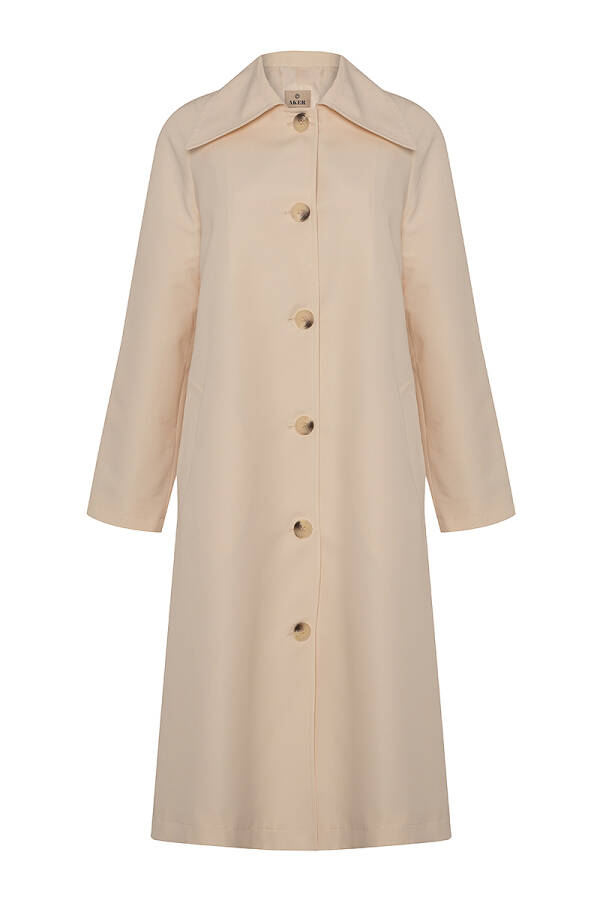 Bej Reglan Kesim Astarlı Trençkot - Aker