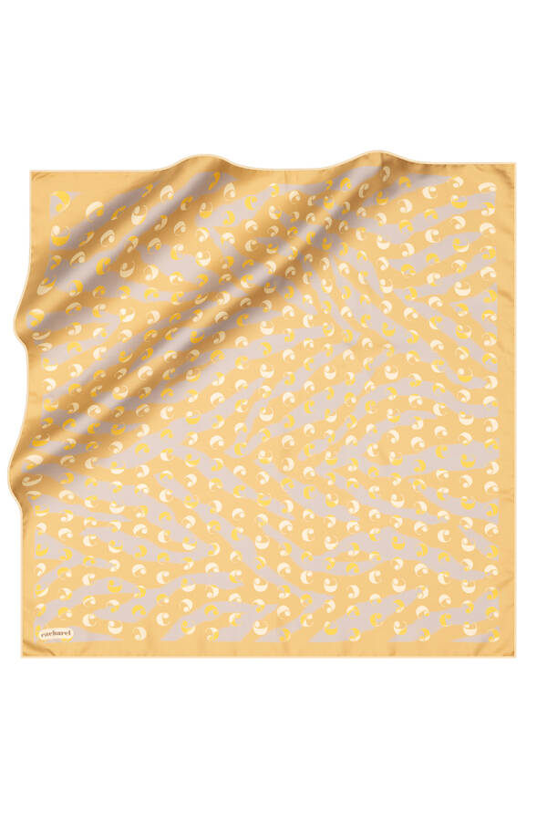 Gri 90X90 İpek Twill Eşarp - Cacharel