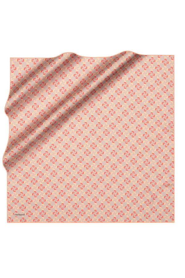 Gümüş 90X90 İpek Twill Eşarp - Cacharel