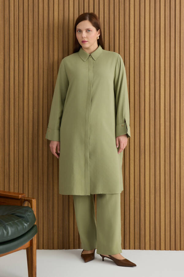 Haki Beli Lastikli Pantolon - Aker