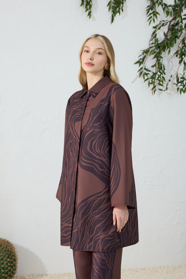 Kahverengi Desenli Tunik - Aker (1)