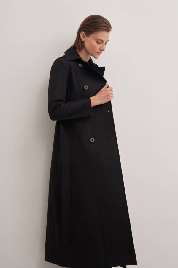 Siyah Kuşaklı Trençkot - Aker (1)