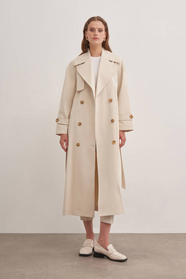 Taş Rüzgarlık Detaylı Trençkot - Aker (1)