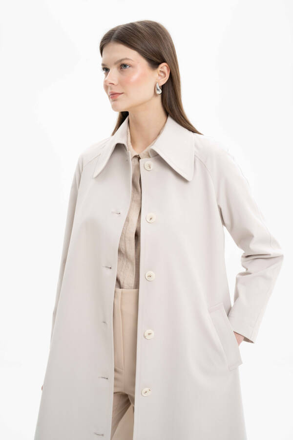 Taş Reglan Kesim Astarlı Trençkot - Aker (1)